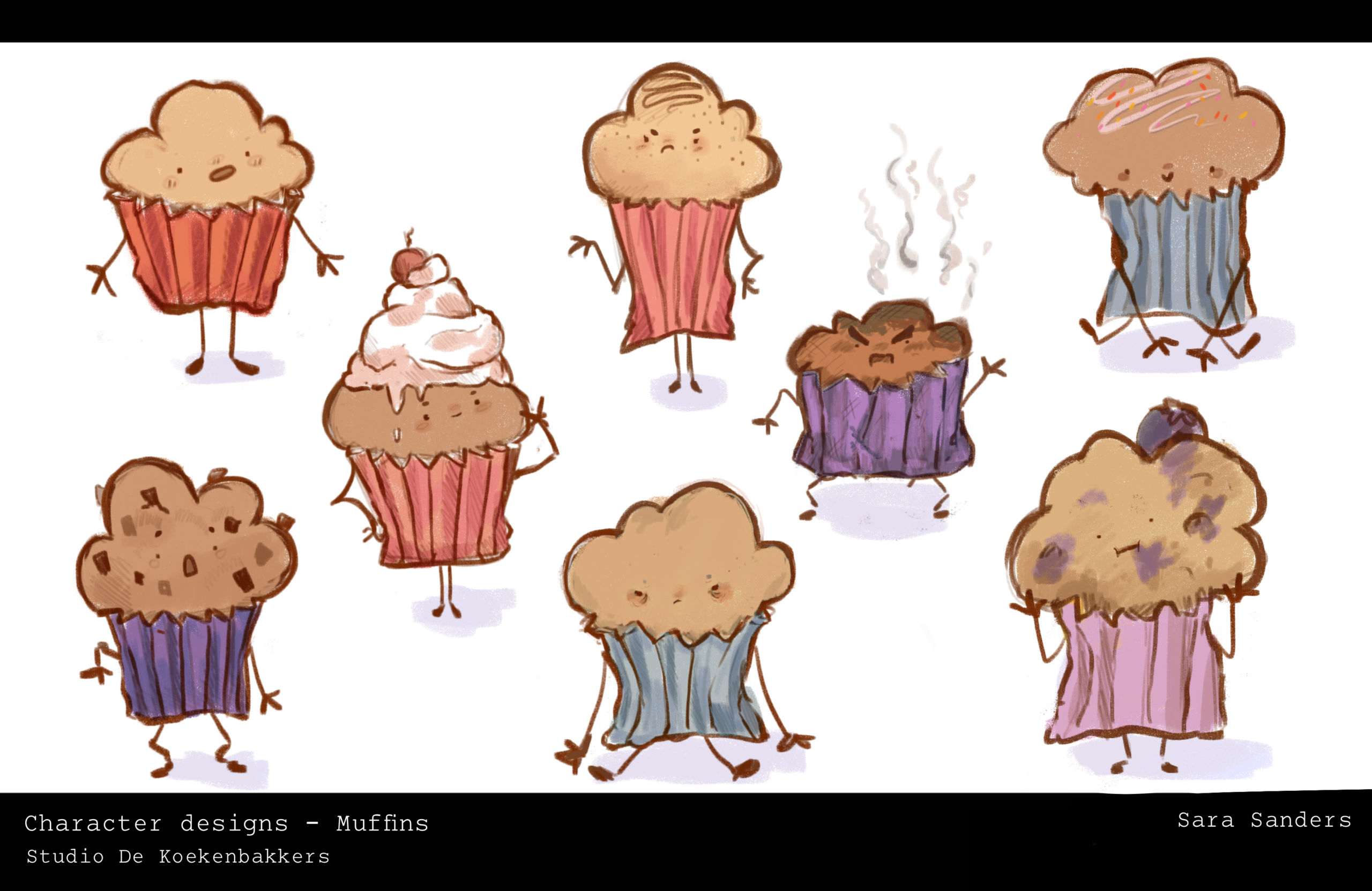 Character design Concepts muffins